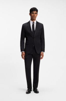Slim-fit shirt in easy-iron cotton twill, White