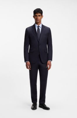 Slim-fit shirt in easy-iron cotton twill, Light Blue