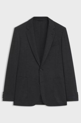BOSS BY BECKHAM melange jacket in Italian virgin wool, Grey