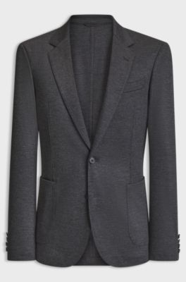 BOSS BY BECKHAM melange jacket in Italian virgin wool, Grey
