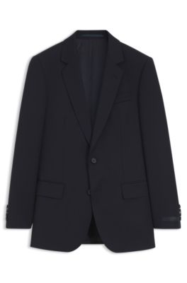 BOSS BY BECKHAM slim-fit suit jacket in wool and cashmere, Dark Blue