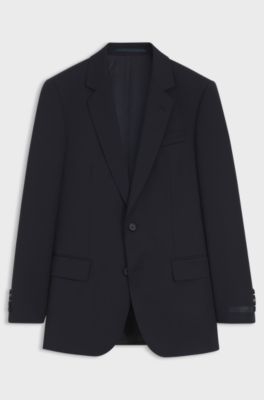 BOSS BY BECKHAM slim-fit suit jacket in wool and cashmere, Dark Blue