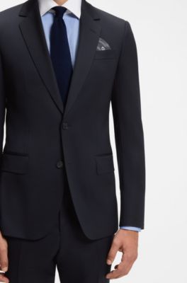 BOSS BY BECKHAM slim-fit suit jacket in wool and cashmere, Dark Blue