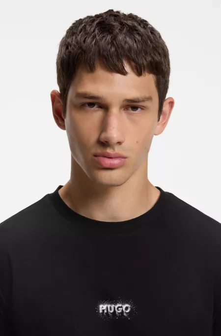 Cotton T-shirt with logo print