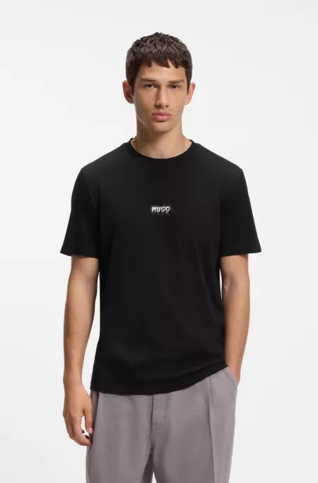 Cotton T-shirt with logo print