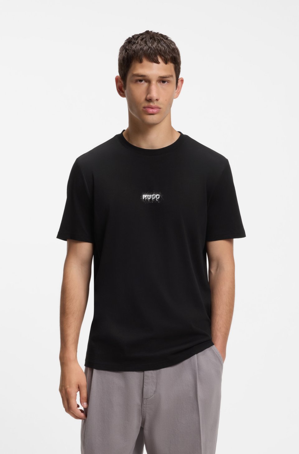 Cotton T-shirt with logo print