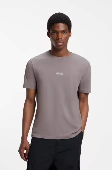 Cotton T-shirt with logo print