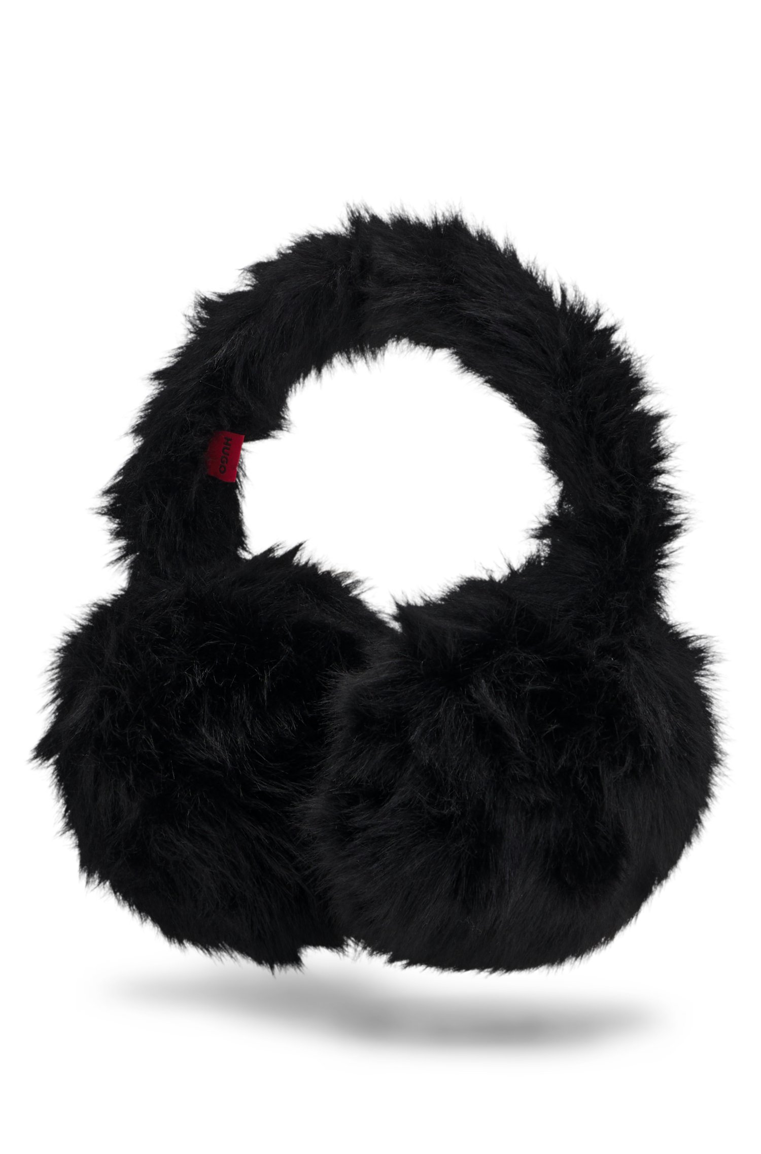 Hugo Faux-fur earwarmers with metallic logo detail håraccessoarer dam – bild 2
