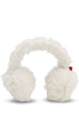 Hugo Faux-fur earwarmers with metallic logo detail håraccessoarer dam – bild 4