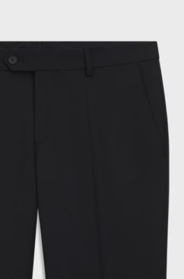 BOSS BY BECKHAM slim-fit suit trousers in wool and cashmere, Dark Blue