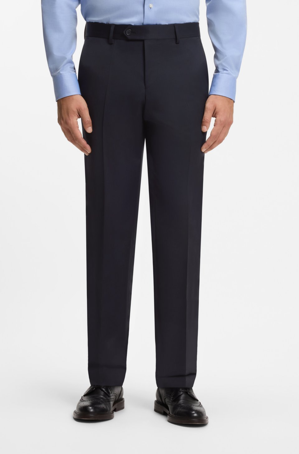 BY BECKHAM slim-fit suit trousers in wool and cashmere