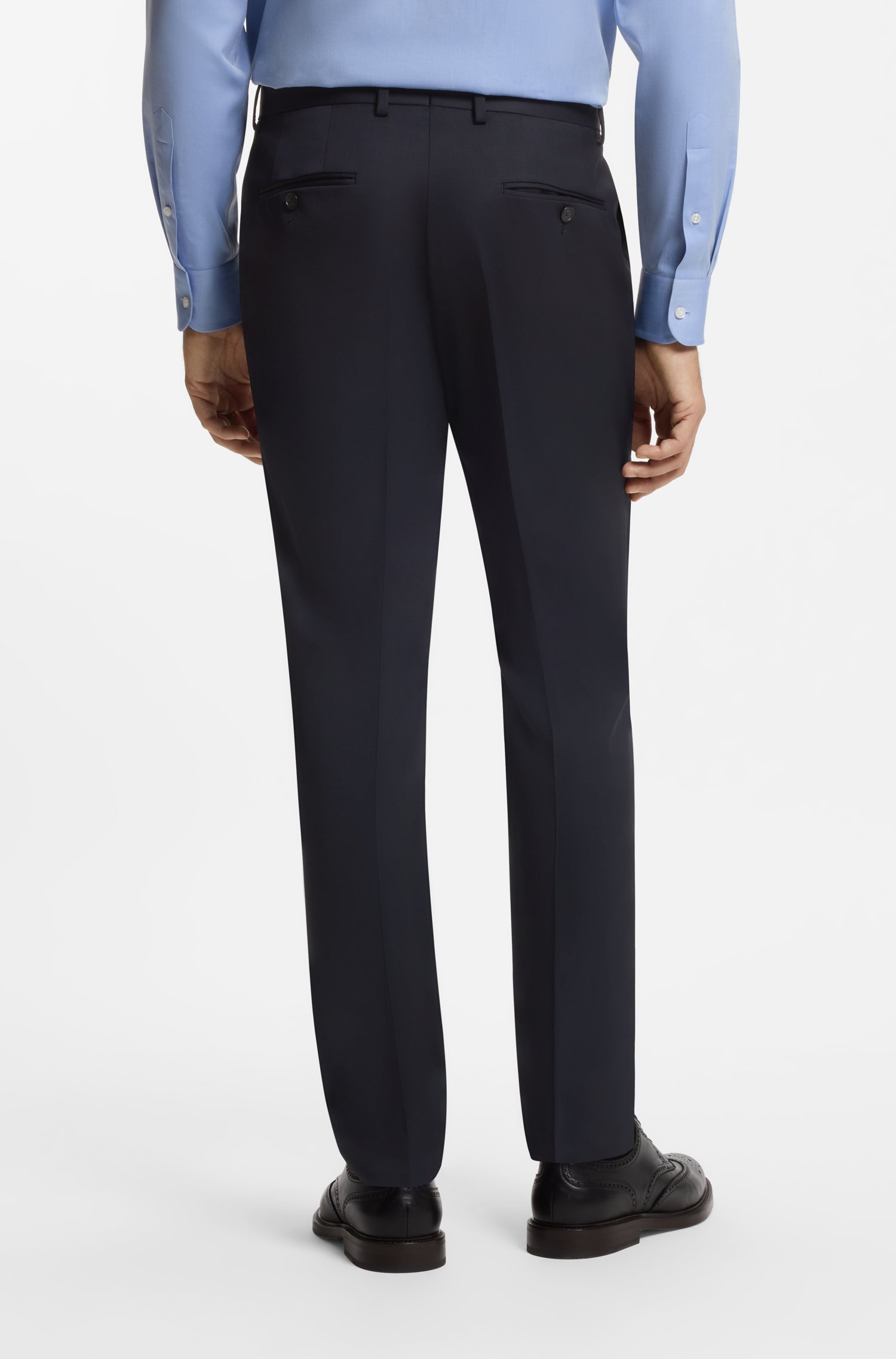 Boss BY BECKHAM slim-fit suit trousers in wool and cashmere byxor herr – bild 2