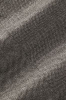 BOSS BY BECKHAM slim-fit suit trousers in Italian wool, Dark Brown