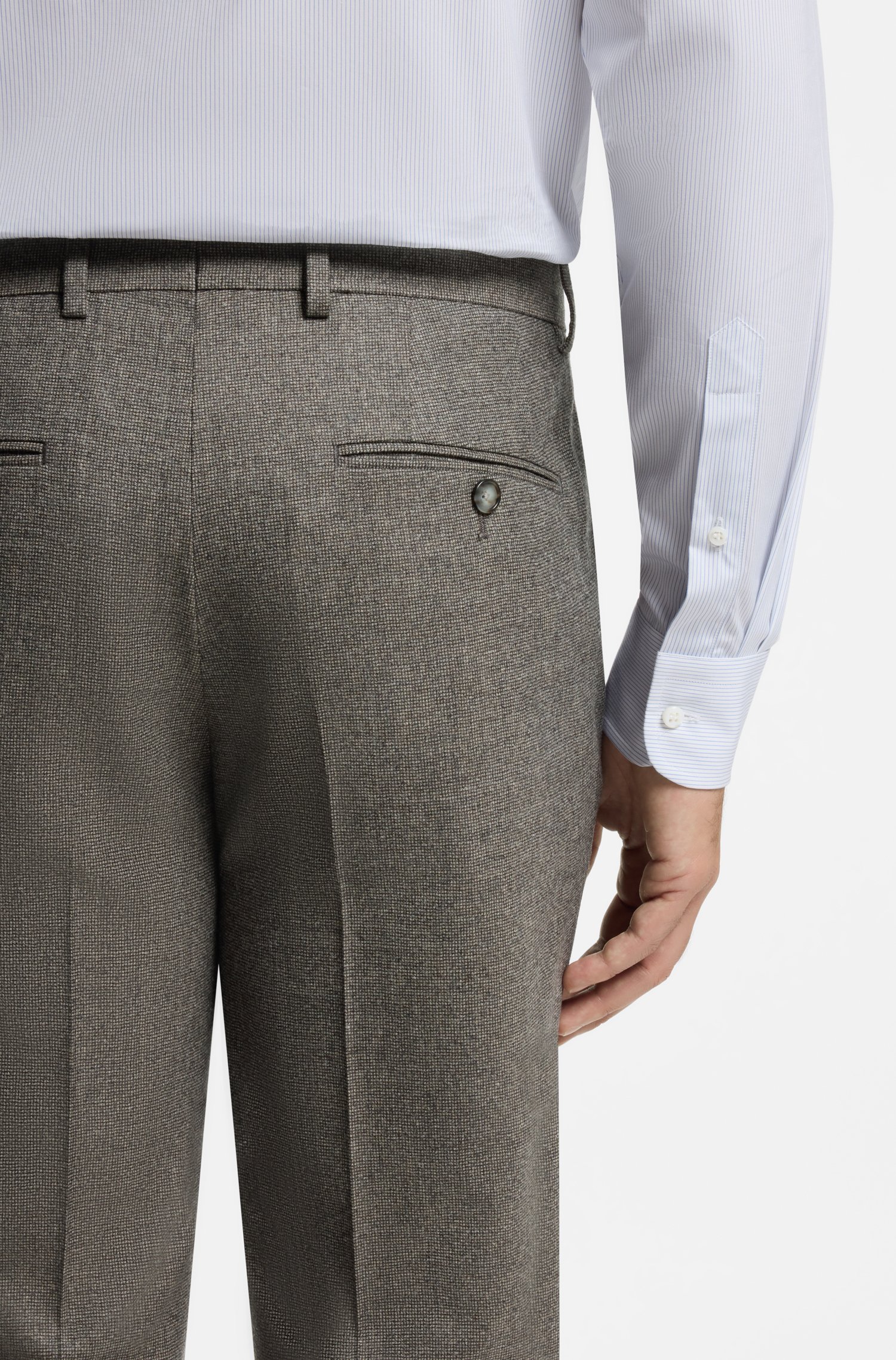Boss BY BECKHAM slim-fit suit trousers in Italian wool byxor herr – bild 3