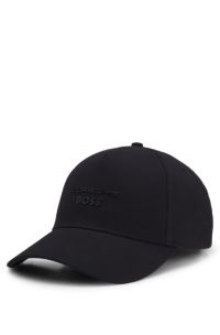 Porsche x BOSS casquette en coton stretch avec logo brillant, Noir