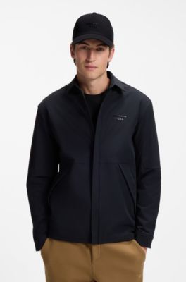 Porsche x BOSS stretch-cotton cap with gloss logo, Black