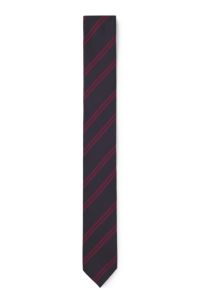 Formalwear tie with a diagonal stripe design, Dark Blue