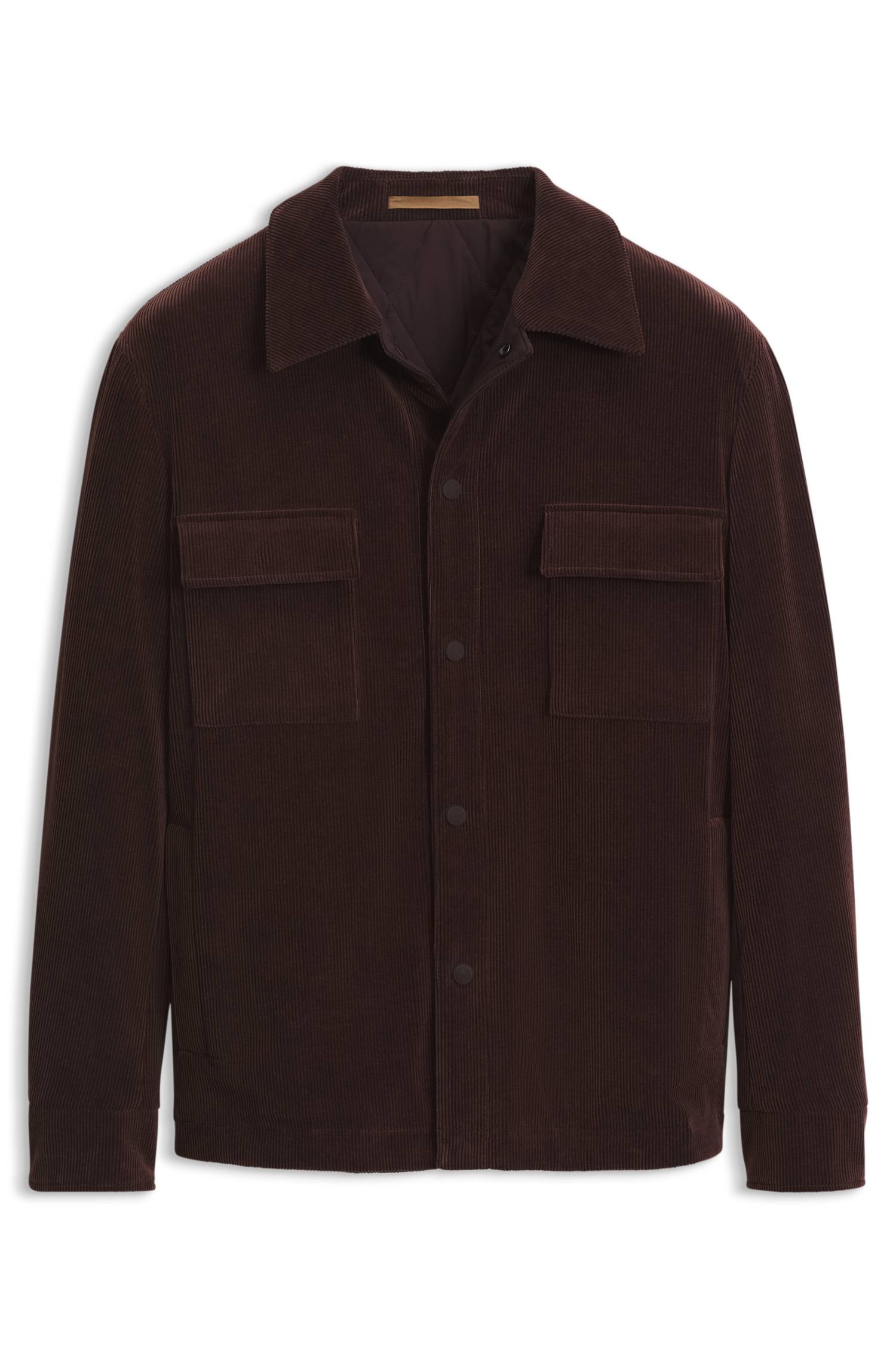 Boss Reversible relaxed-fit padded overshirt in corduroy jackor herr – bild 4