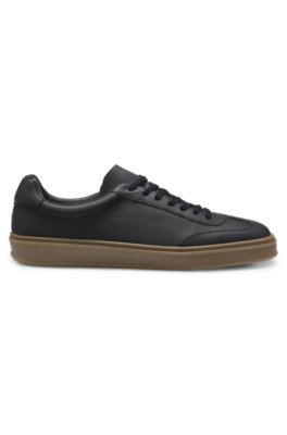 Boss BY BECKHAM trainers in grained leather låga sneakers herr – bild 3