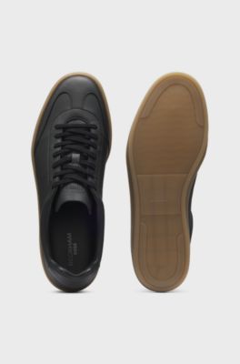 BOSS BY BECKHAM trainers in grained leather, Black