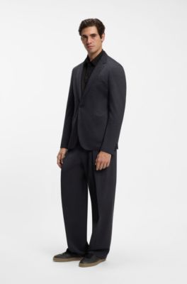 BOSS BY BECKHAM trainers in grained leather, Black