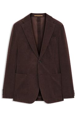 Slim-fit blazer in stretch corduroy