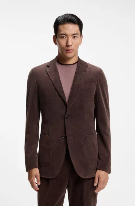 Blazer Slim en velours côtelé stretch