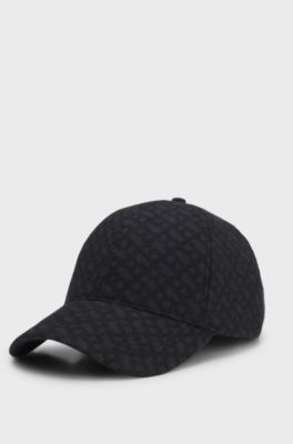 Wool baseball cap with Double B monogram, Dark Grey