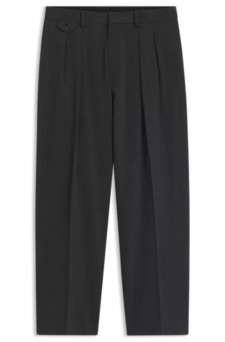 BOSS BY BECKHAM relaxed-fit trousers in Italian wool