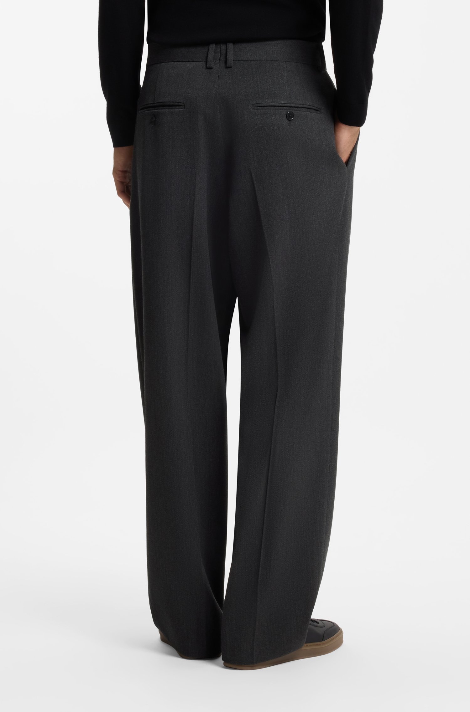 Boss BY BECKHAM relaxed-fit trousers in Italian wool byxor herr – bild 2