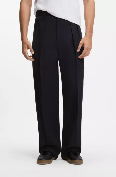 BOSS BY BECKHAM relaxed-fit trousers in Italian wool