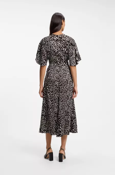 Dot-motif maxi dress