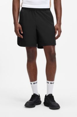 Performance tennis shorts with colour-block details, Black