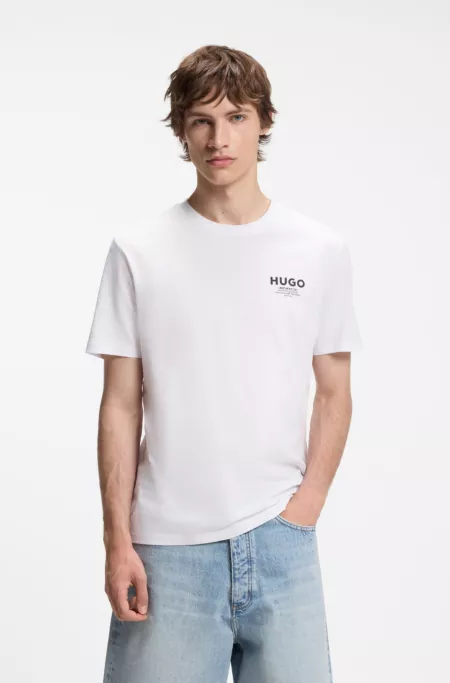 Regular-fit cotton T-shirt with logo print