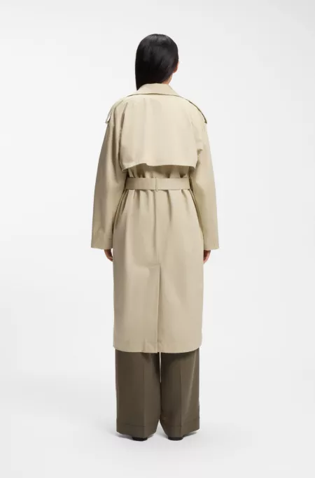 Trench ample en coton extensible hydrofuge