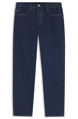 Regular-fit jeans in blue indigo cotton 1