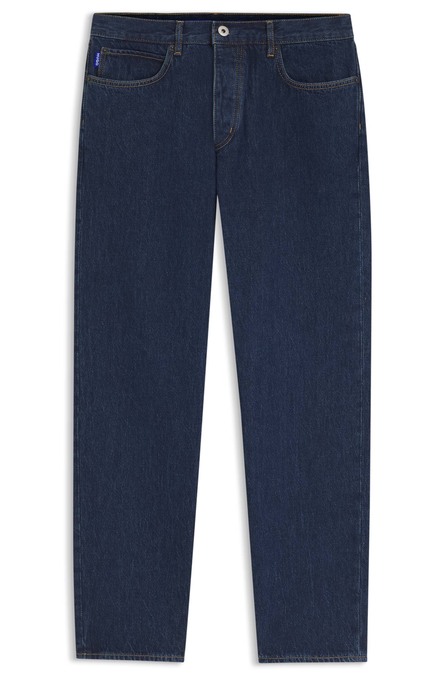 Hugo Regular-fit jeans in blue indigo cotton herr – bild 4