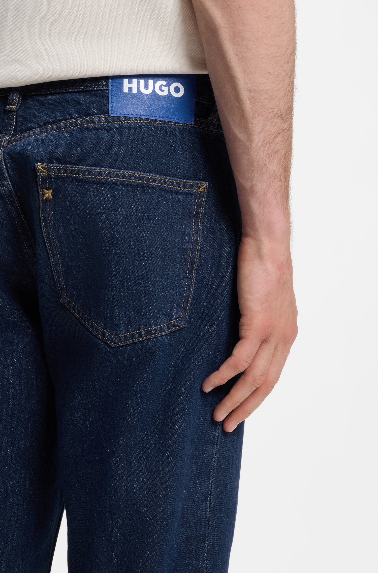 Hugo Regular-fit jeans in blue indigo cotton herr – bild 3
