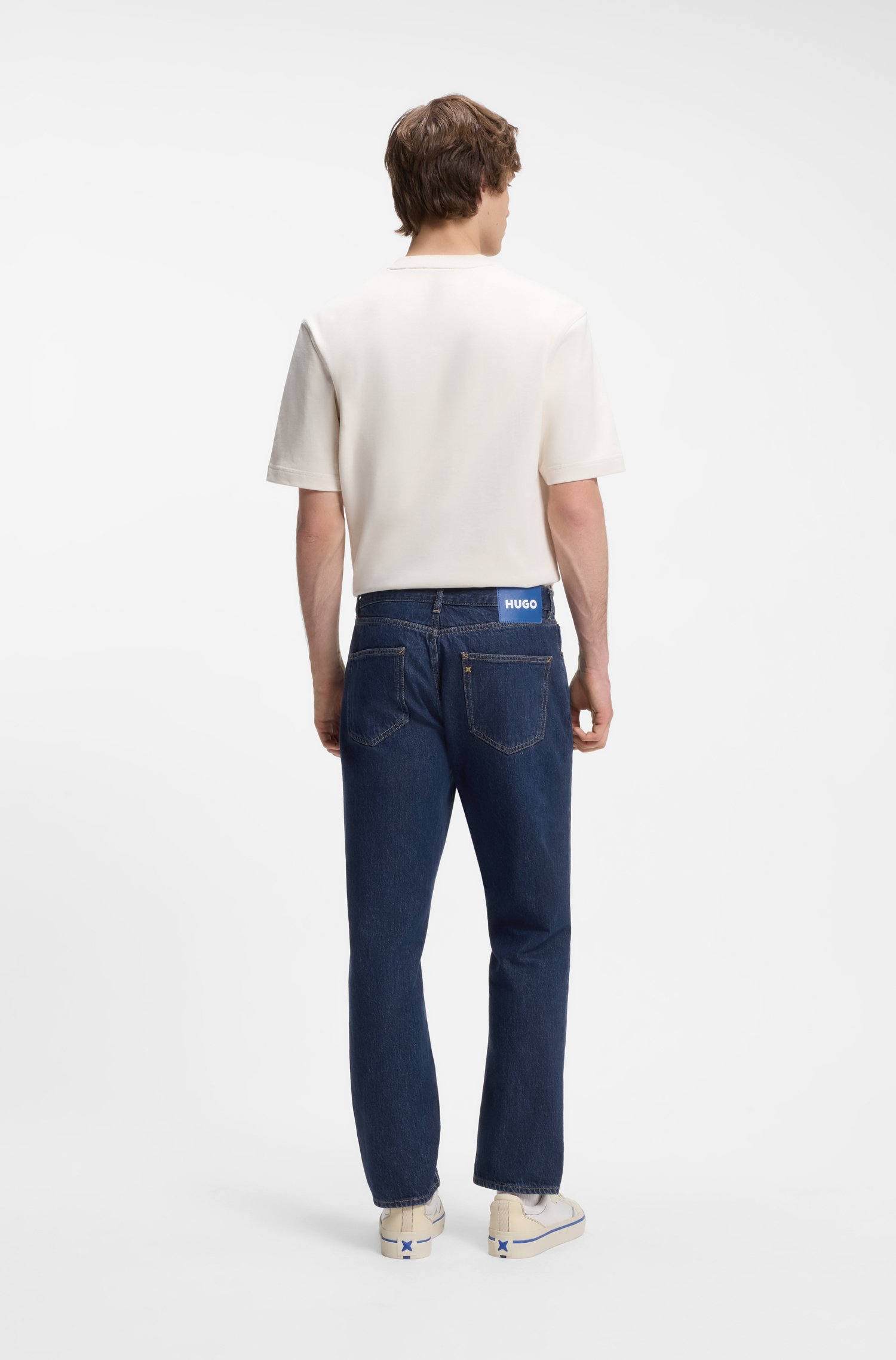 Hugo Regular-fit jeans in blue indigo cotton herr – bild 2