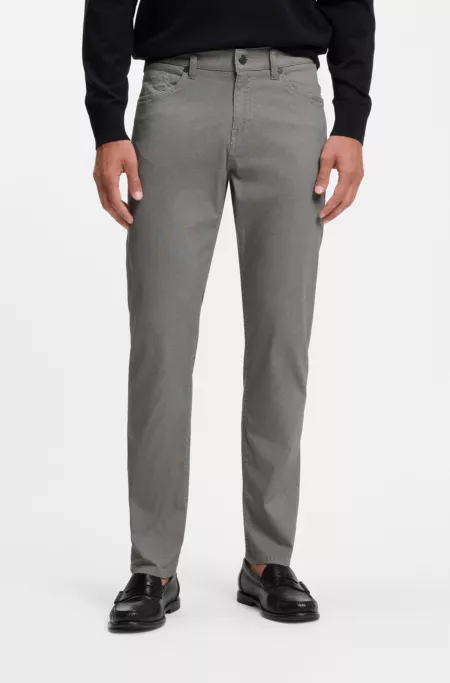Maine regular-fit trousers in printed stretch cotton