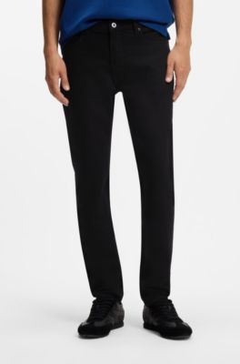 Jeans skinny-fit neri con lavaggio rinse, Nero
