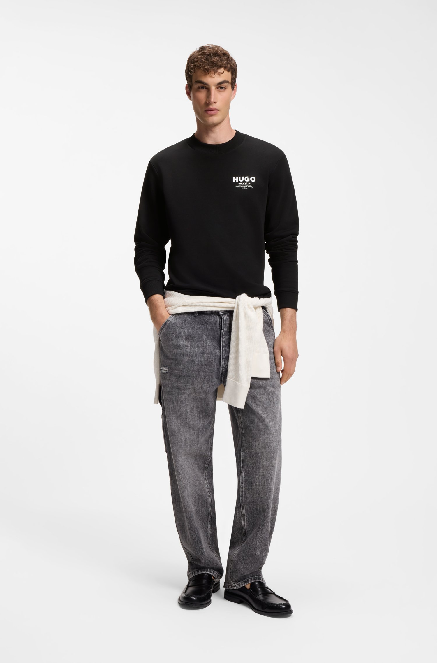 Hugo Cotton-terry sweatshirt herr – bild 2