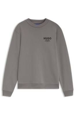 Hugo French terry cotton sweatshirt with bold logo print herr – bild 4