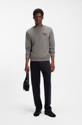 Hugo French terry cotton sweatshirt with bold logo print herr – bild 2