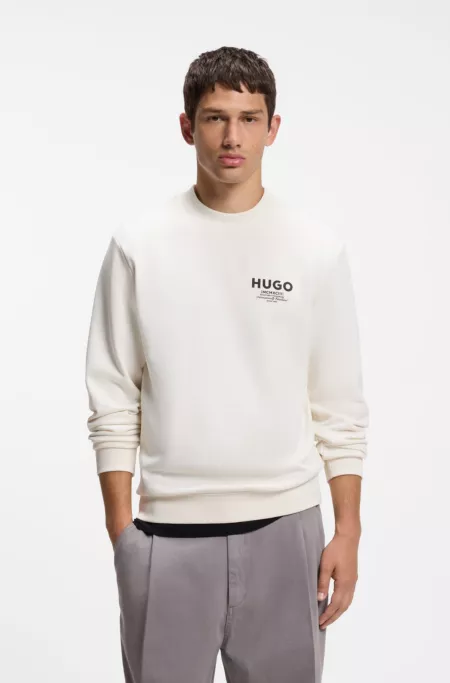 Sweat en molleton de coton avec logo imprimé audacieux