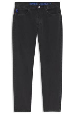 Hugo Regular-fit jeans in black denim herr – bild 4