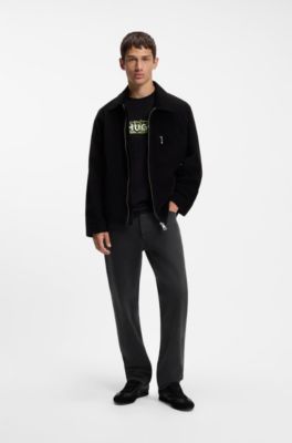 Regular-fit jeans in black denim, Black