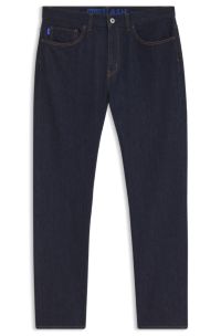 Slim-fit jeans in dark-blue stretch denim, Dark Blue