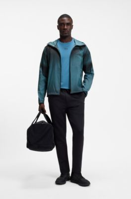 Slim-fit hooded jacket , Blue