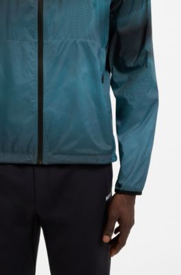 Slim-fit hooded jacket , Blue